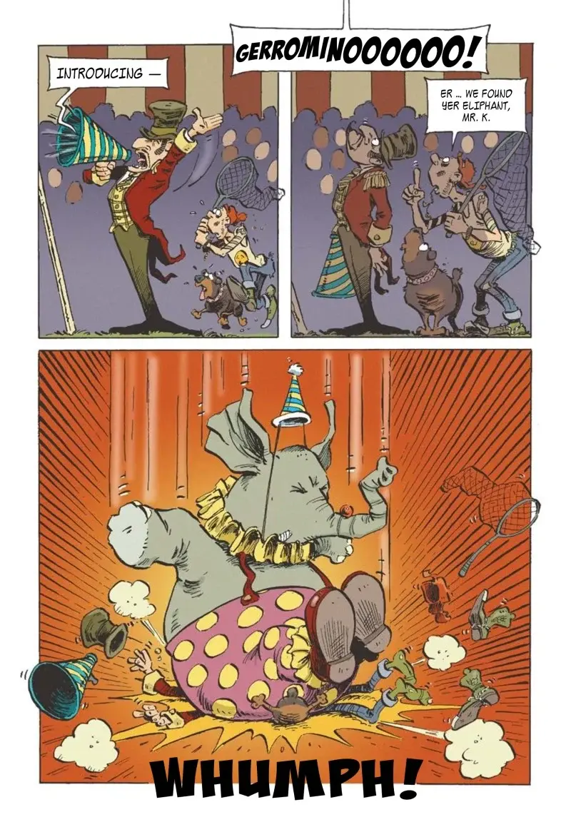 Ringmaster and Otto the elephant