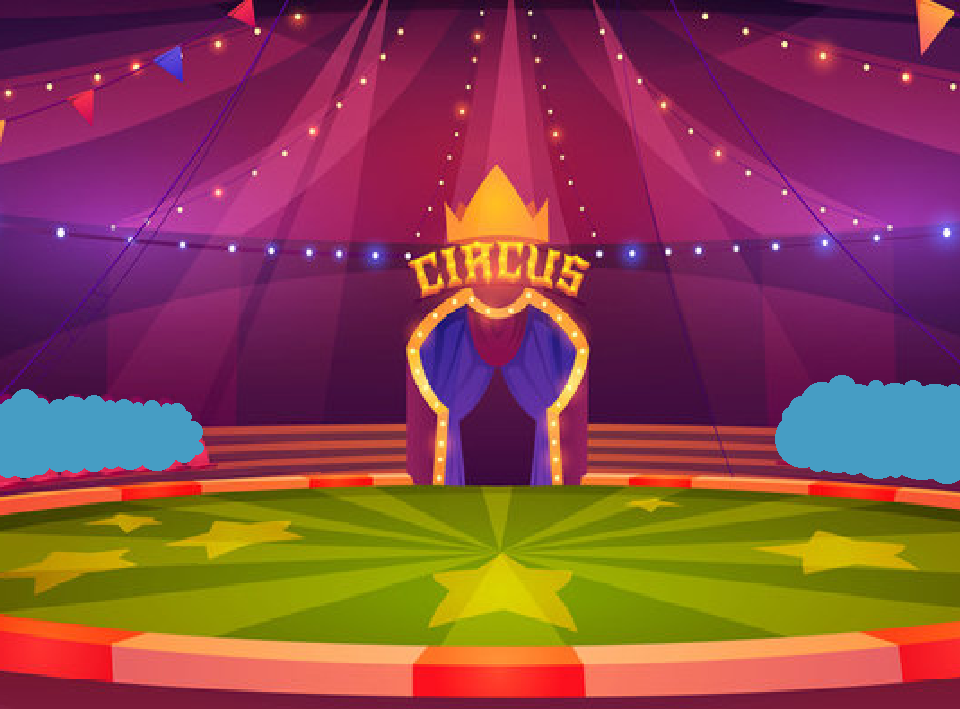 Announcer Ricochet the basil circus ringmaster basketball backboard