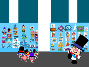 The performer shapes and Puppy the space circus ringmaster