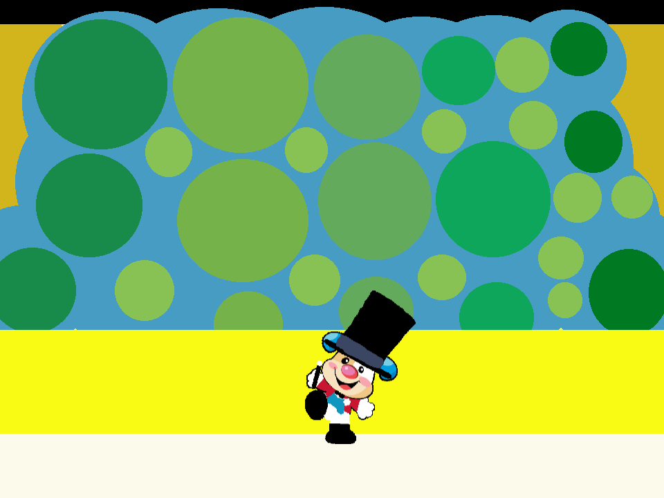 Puppy the space circus ringmaster