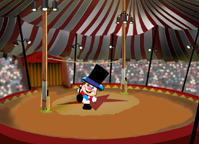 Puppy the circus ringmaster