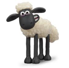 Shawn the sheep (with the voice of Arcadia Durant from the adventures of Shawn the sheep & Daniel tiger)