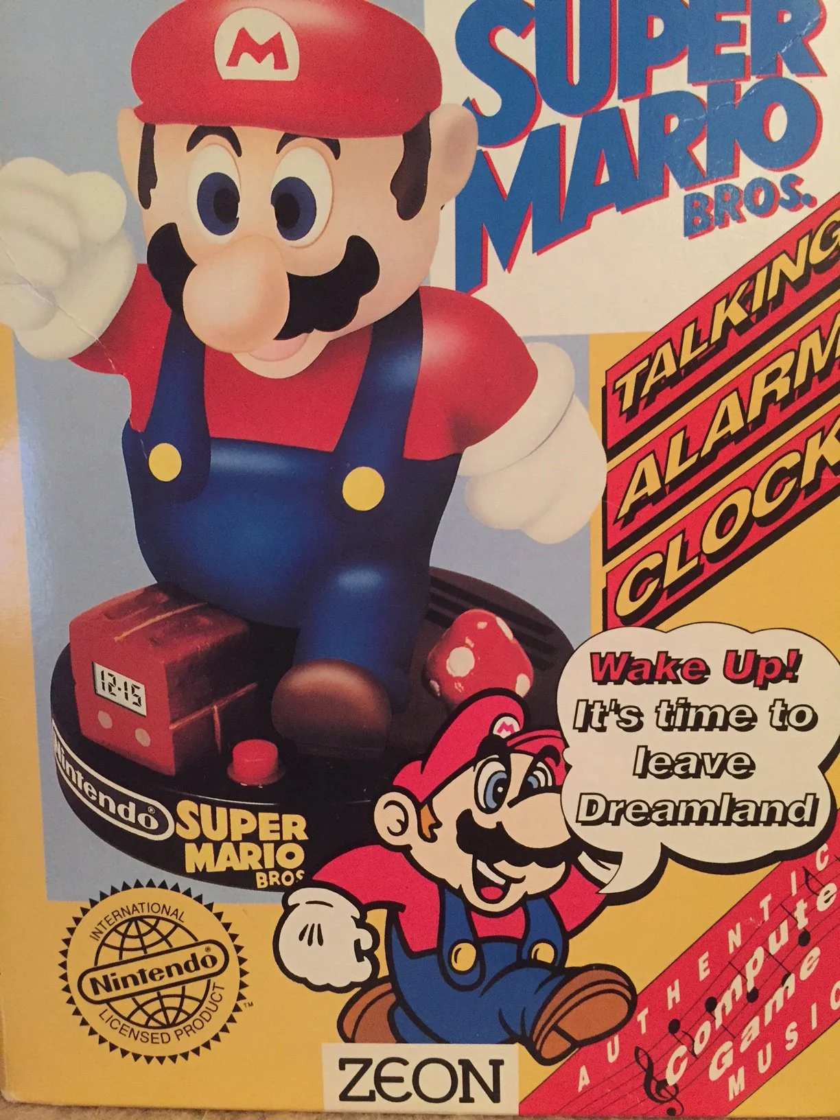 1992 Super Mario Bros alarm clock 