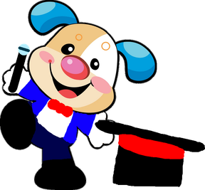 Puppy the circus ringmaster