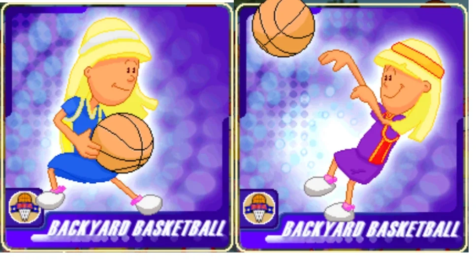 Ashley and Sidney Webber (Backyard Basketball; Cathy Faulkner)