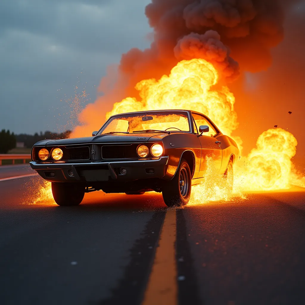 Car Skid And Crash
