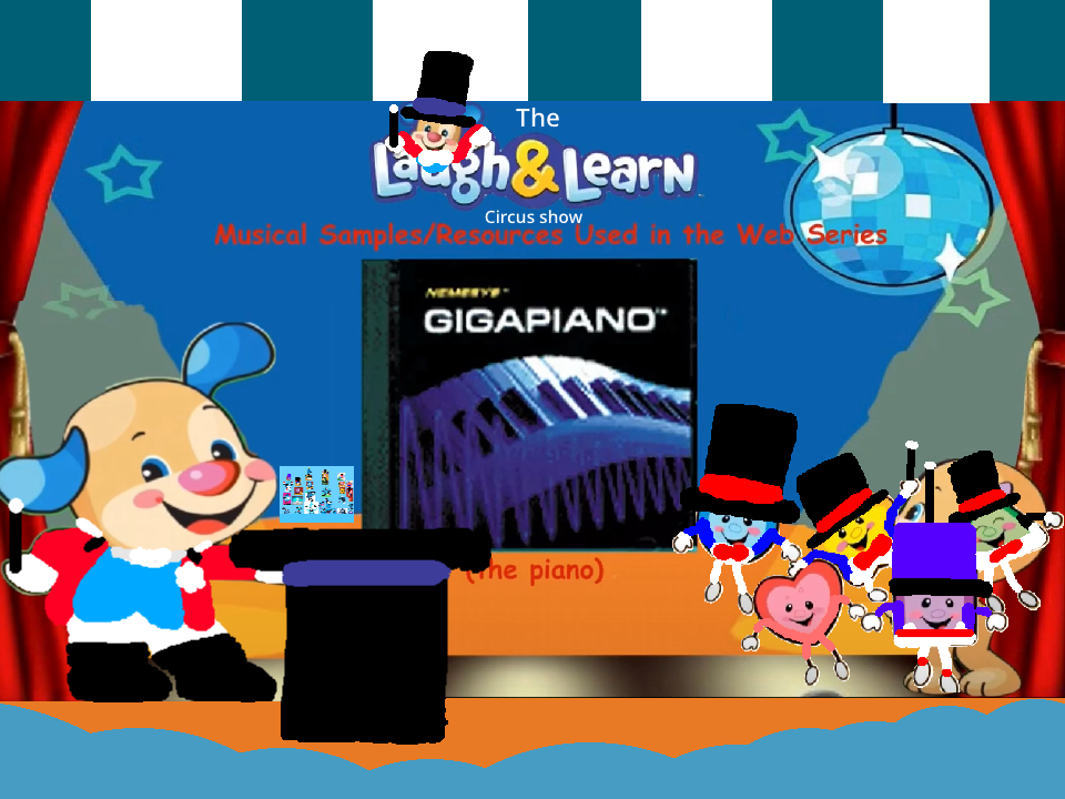 Puppy the circus ringmaster and the five performer shapes