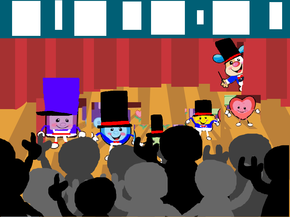 The five performer shapes and puppy the ringmaster