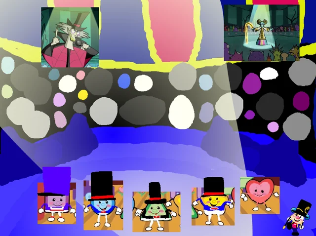 The five performer shapes and puppy jack haly sterling the ringmaster