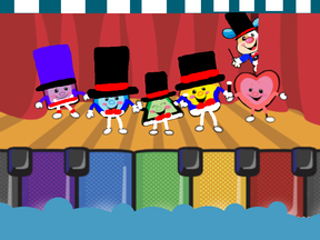 The five performer shapes and puppy the ringmaster