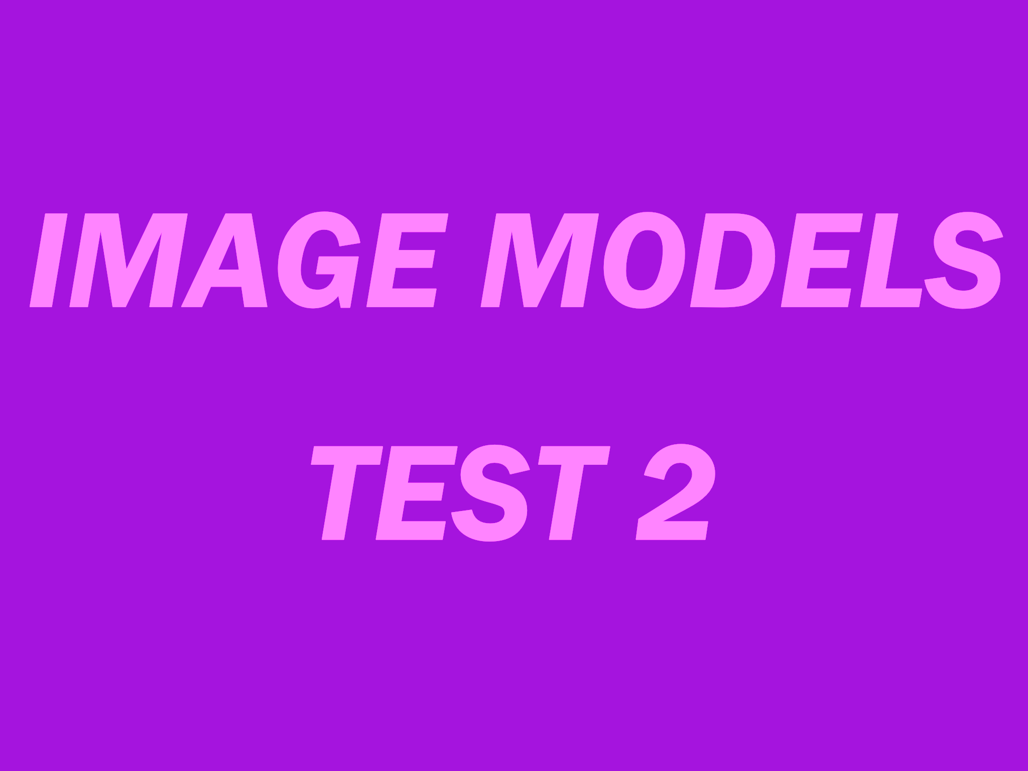 Image models test 2