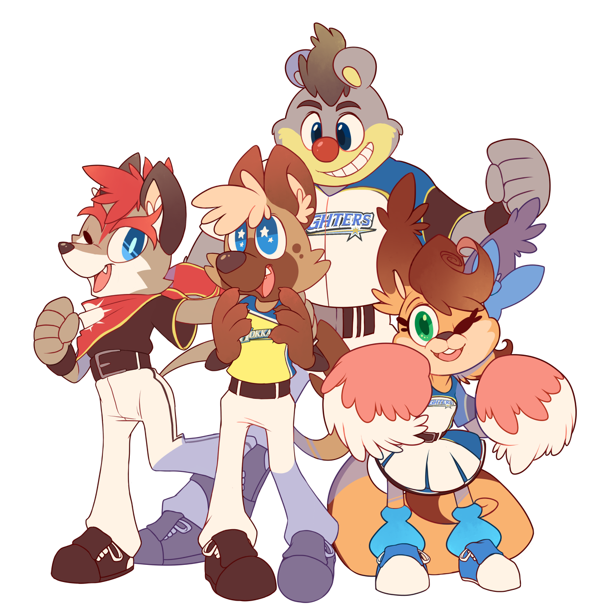 Hokkaido Nippon-Ham Fighters Mascots (READ DESCRIPTION BEFORE YOU COMPLAIN)
