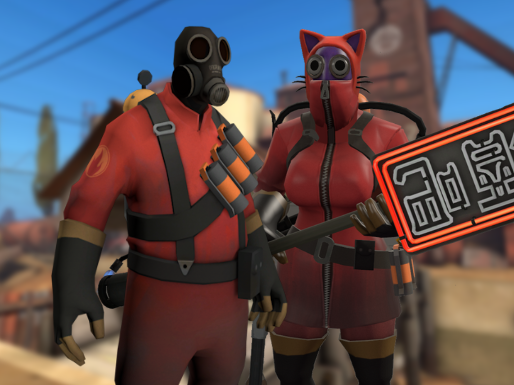 Pyro/Fempyro but they have actual voices (Team Fortress 2)