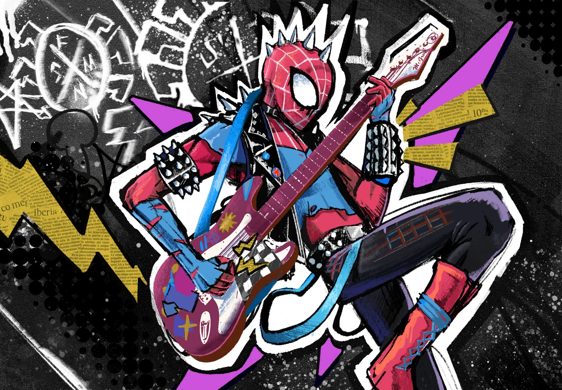 Hobie Brown - Óscar Garibay (Español Latino / Latin American Spanish Dub) [Spider-Man Across The Spider-Verse / Spider-Punk] (Spider Punk / Spiderpunk / Spiderverse / Spiderman) [Latín América Spanish / Latín Americ]