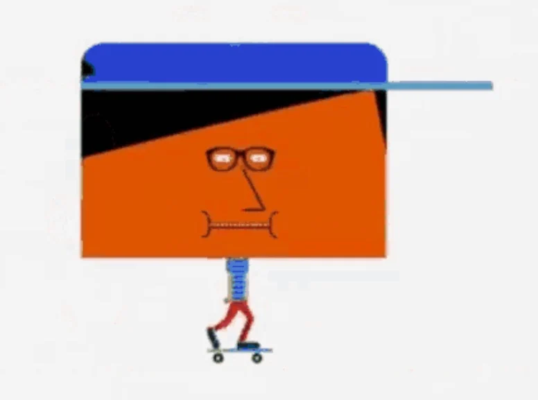 Nerdy Skateboard-Riding Boy Bighead (Nickelodeon)