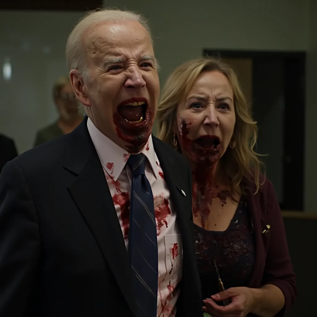 Joe Biden angry REC Zombie infected Possessed