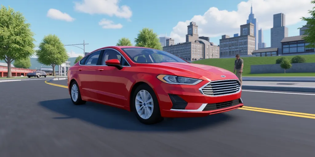Ford Fusion in Car Crushers 2, in a city