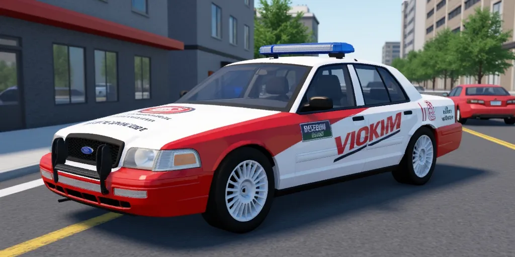 2005 Ford Crown Victoria WRC Rally Car in Car Crushers 2, in a city