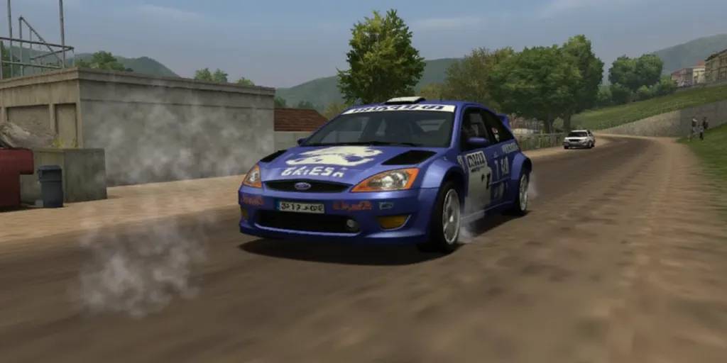 ps1 screencap of 2006 Ford Fiesta WRC rally car