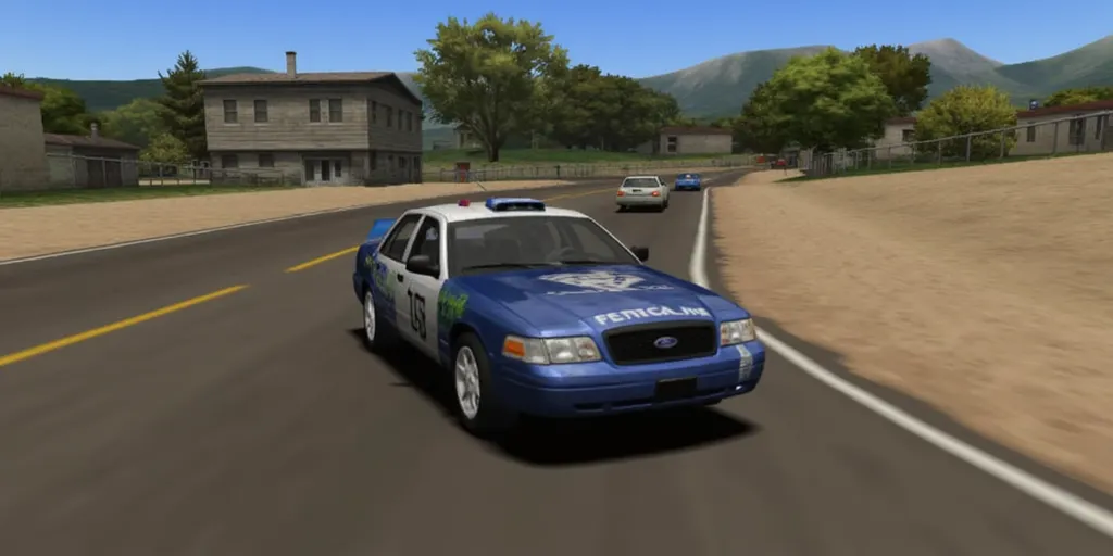 ps1 screencap of 2005 Ford Crown Victoria WRC rally car