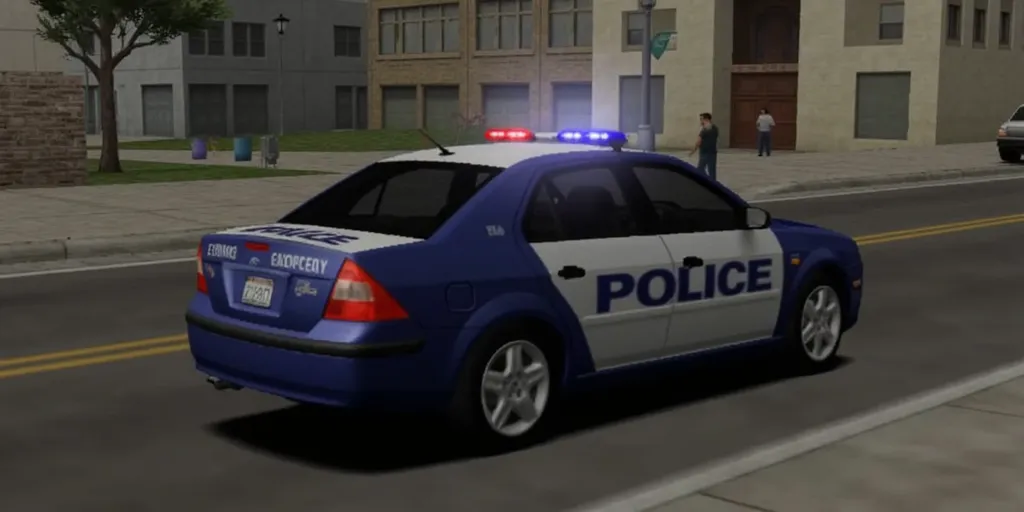 ps1 screencap of 2005 Ford Mondeo police car