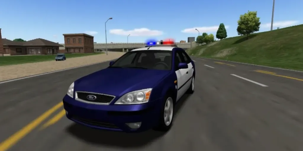 ps1 screencap of 2005 Ford Mondeo police car, front view