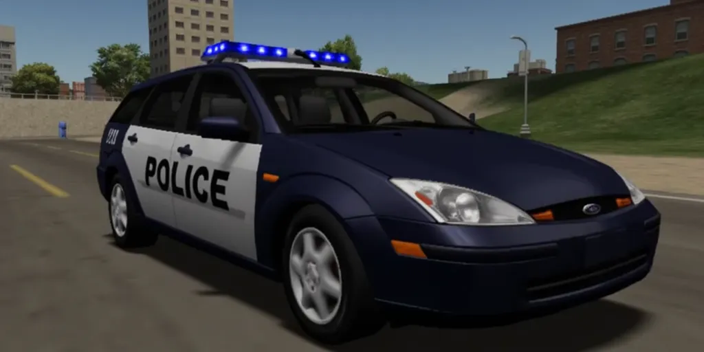 ps1 screencap of 2003 Ford Focus police car
