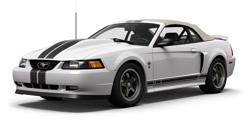 super smash bros ultimate render, white background, 2001 Ford Mustang