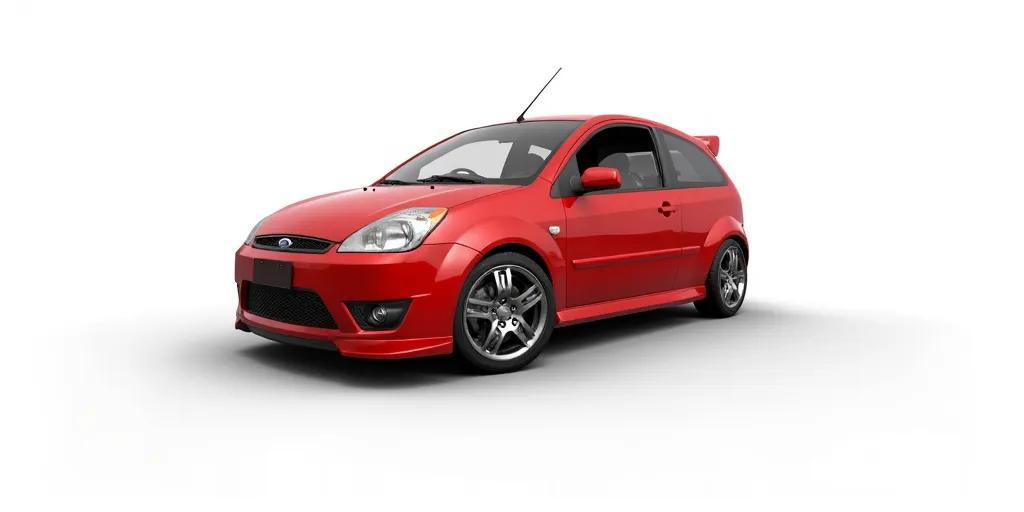 super smash bros ultimate render, white background, 2006 Ford Fiesta