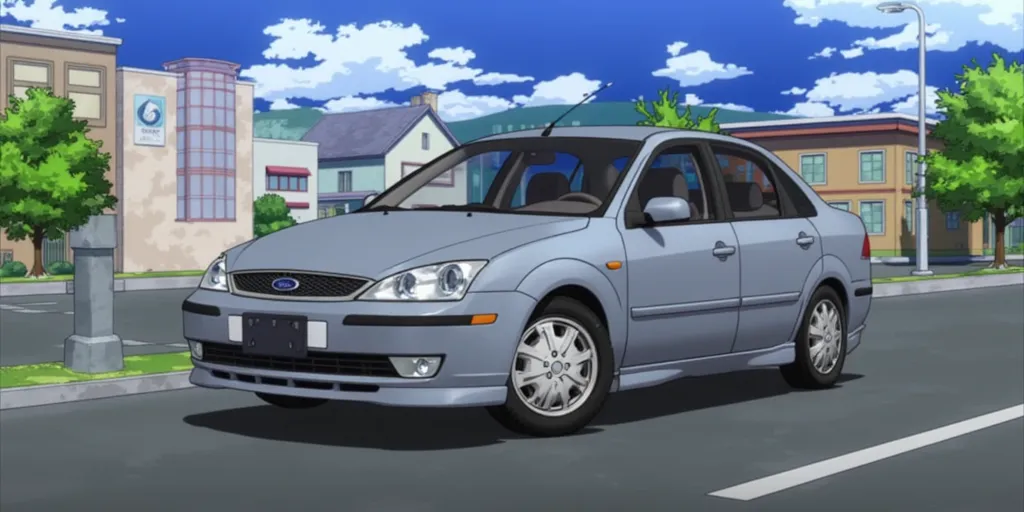 My Hero Academia style, 2005 Ford Mondeo, screenshot from My Hero Academia, source_anime