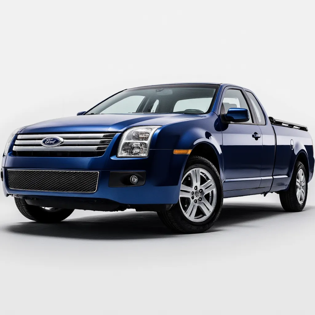 realistic, photorealistic, real-life, 2009 Ford Fusion pickup, as a pickup
