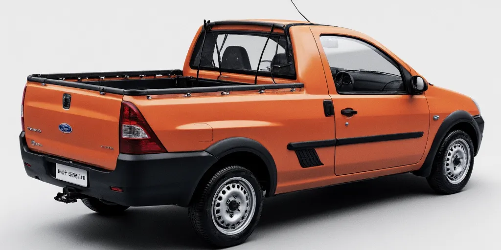 realistic, photorealistic, real-life, 2006 Ford Fiesta bakkie