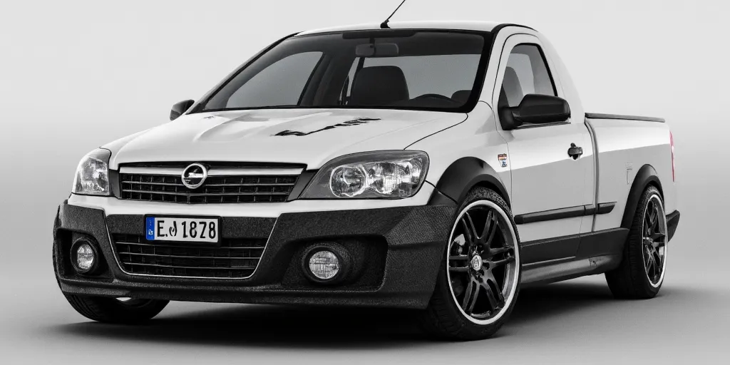 realistic, photorealistic, real-life, 2007 Opel Astra bakkie