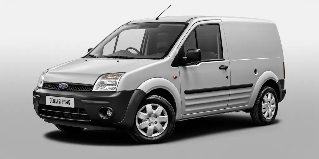 realistic, photorealistic, real-life, 2006 Ford Fiesta car panel van, three-door van