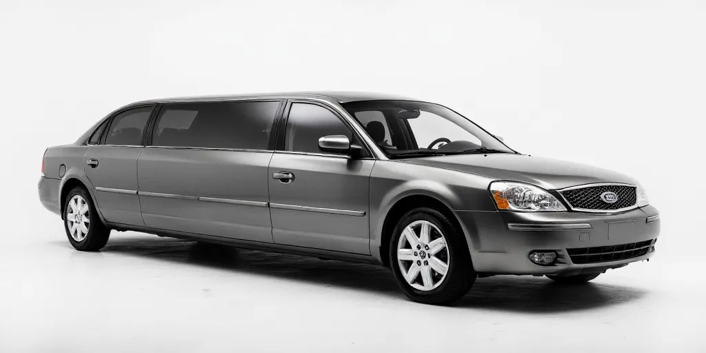 realistic, photorealistic, real-life, 2005 Ford Mondeo limo, limousine, studio background