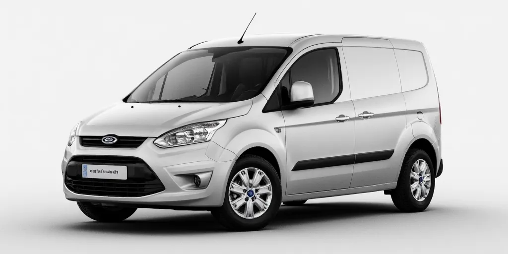 realistic, photorealistic, real-life, 2008 Ford C-Max panel van, three-door van