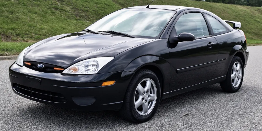 realistic, photorealistic, real-life, 2002 Ford coupe
