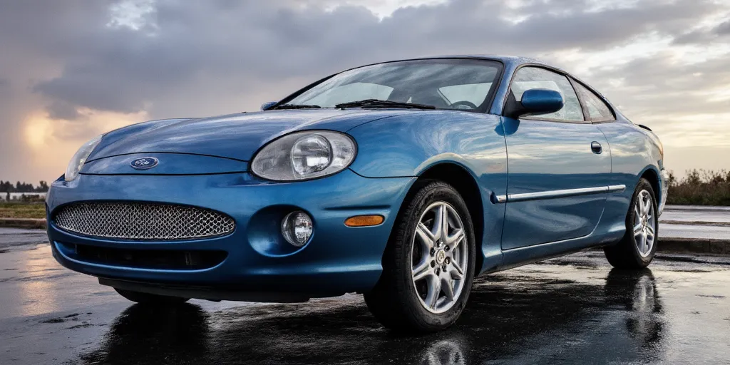 realistic, photorealistic, real-life, 2006 Ford coupe