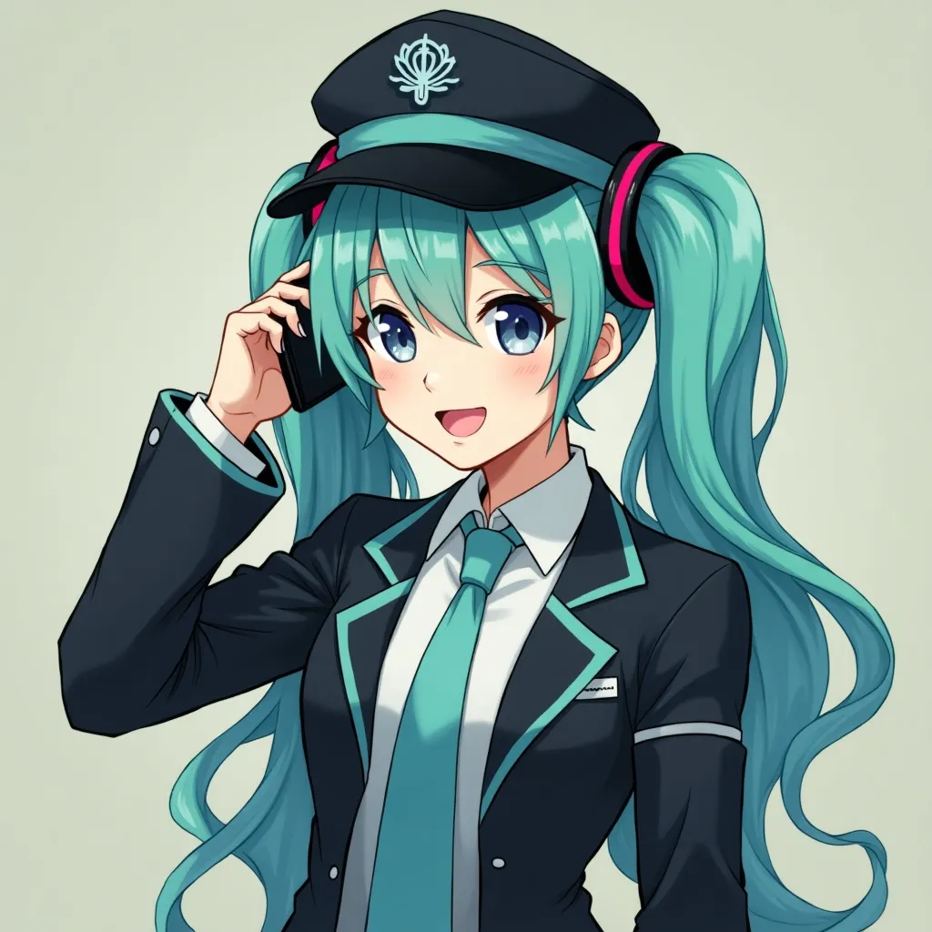 Hatsune Miku dressing up as inspector gadget