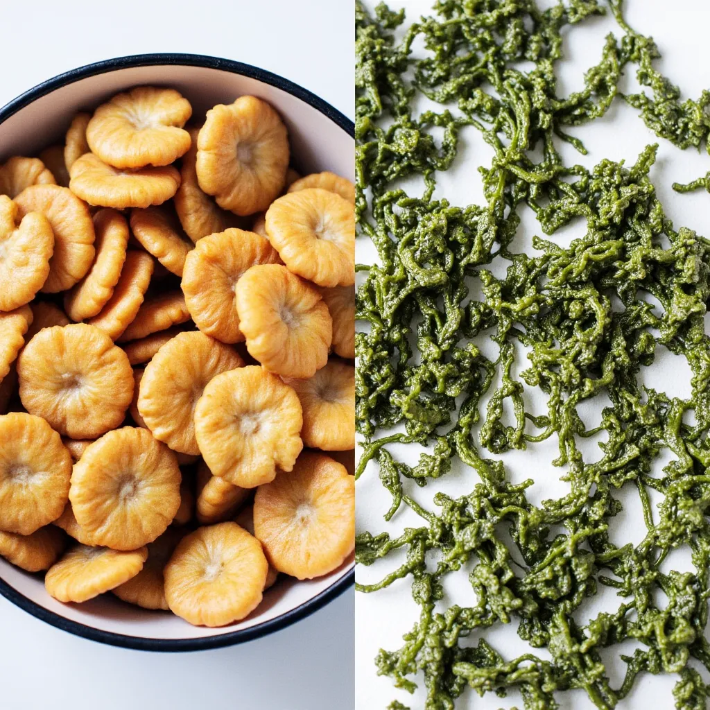 Seaweed versus shrimp crackers