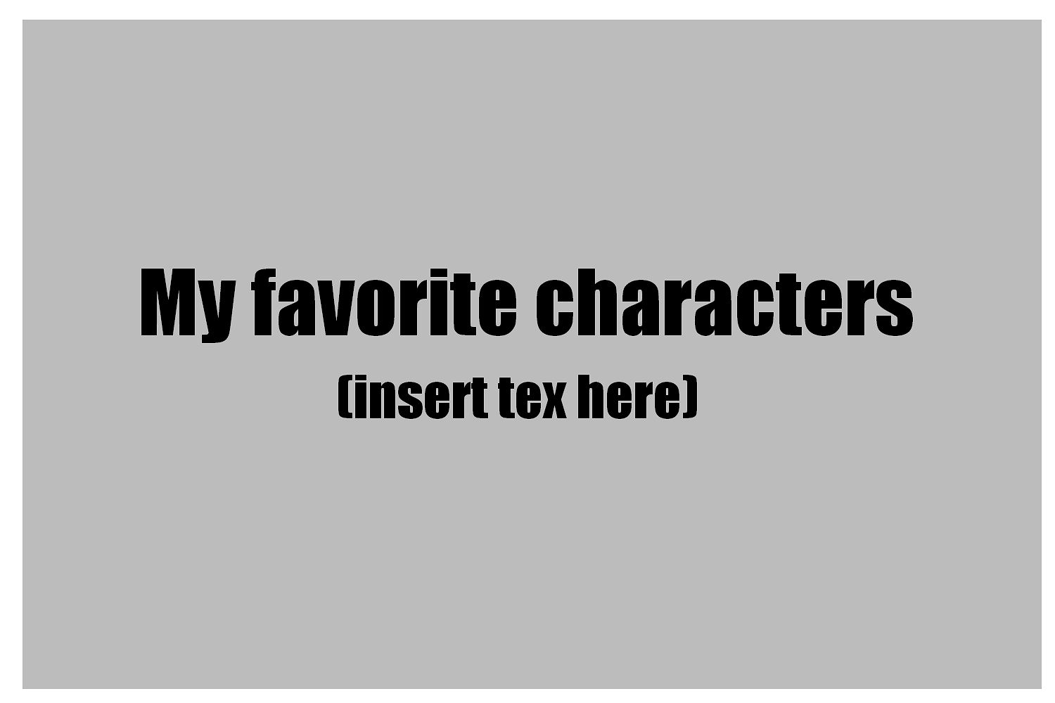 My AI Favorite Charcters