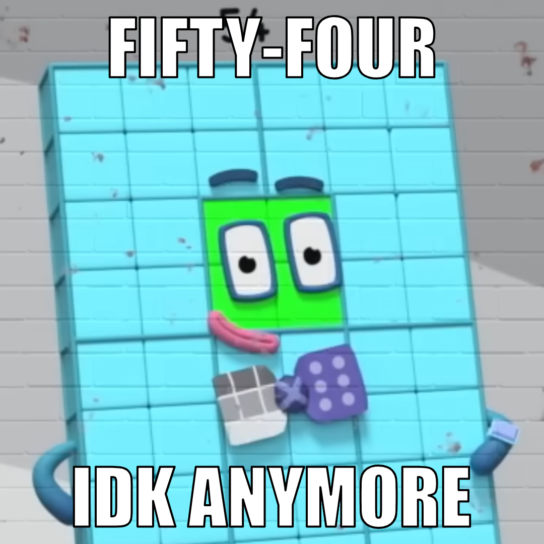 Numberblock Fifty-Four (David Carling)