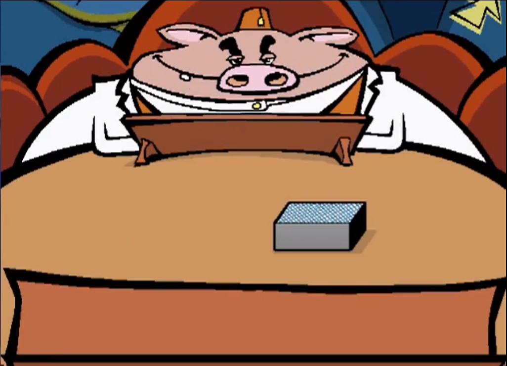 Artimice J. Big pig (Spy Fox in Dry Cereal)