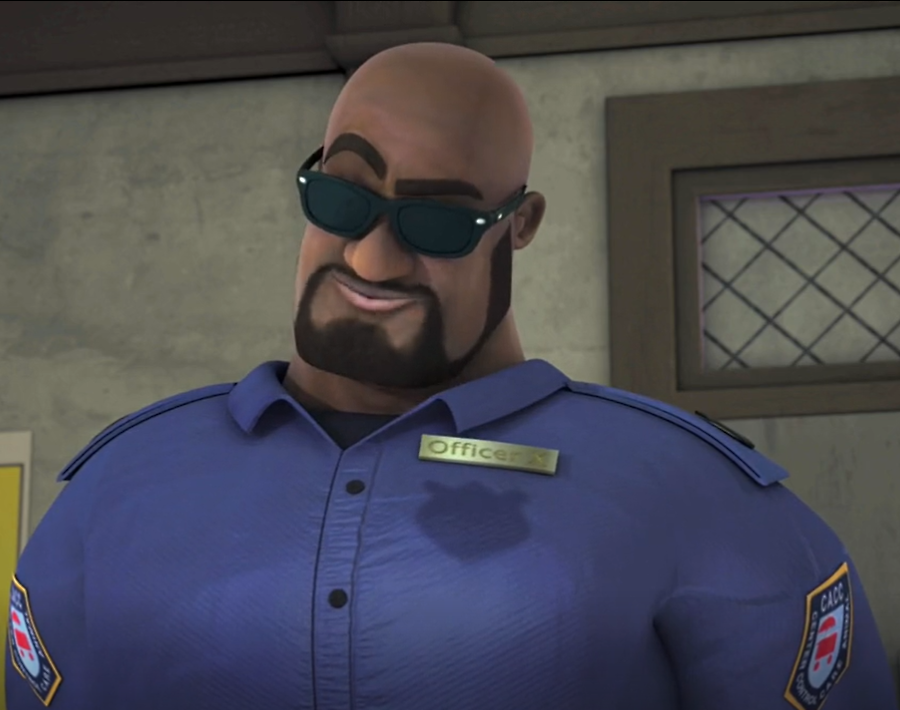 Officer X (VA: Cedric Yarbrough) - The Penguins of Madagascar