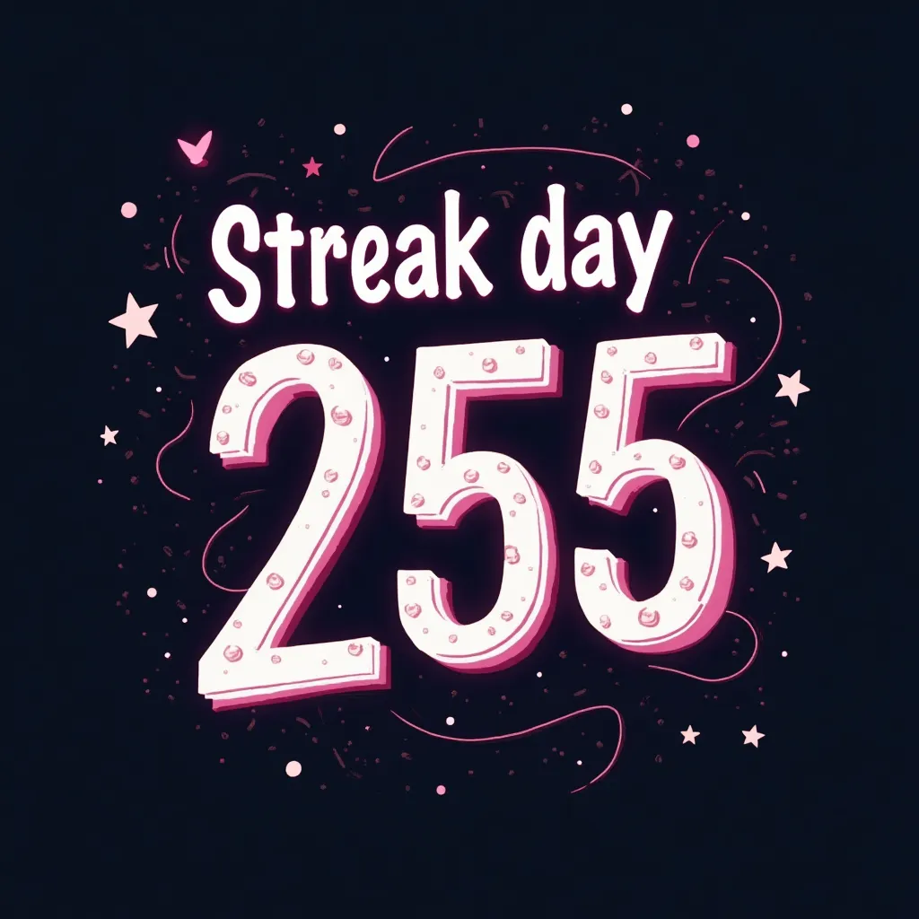 text that says "Streak day 255"