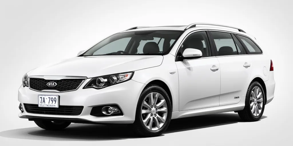2011 Korean-spec Kia Falcon cargo wagon (for business), vibrant white color, background, front quarter view, front side view