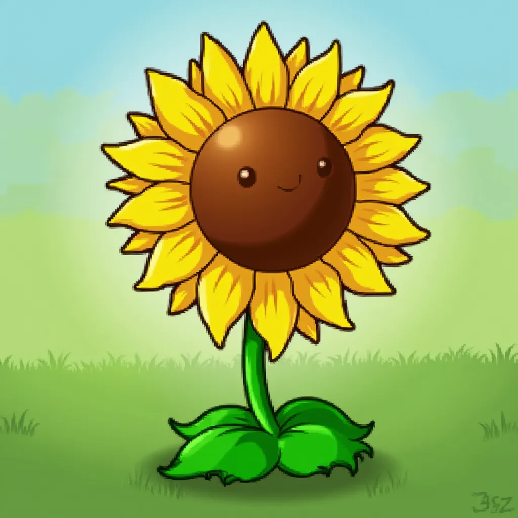 plants vs zombies 1 art style
