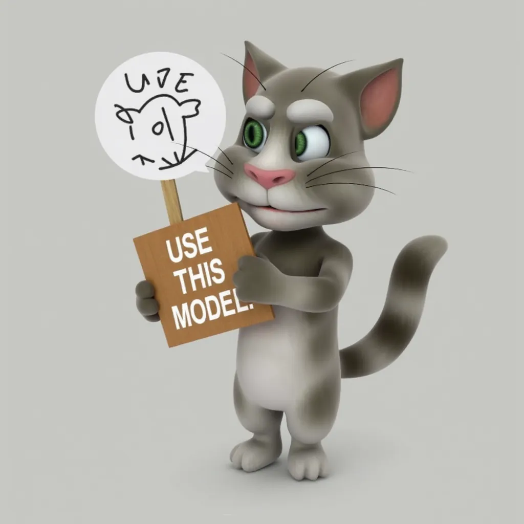 Cat cartoon turbosquid (2008 version) Talking tom cat