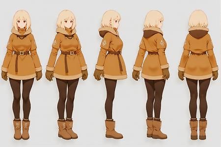 Flux CharTurn, Multi-view, Turnaround, Model Sheet, Character design