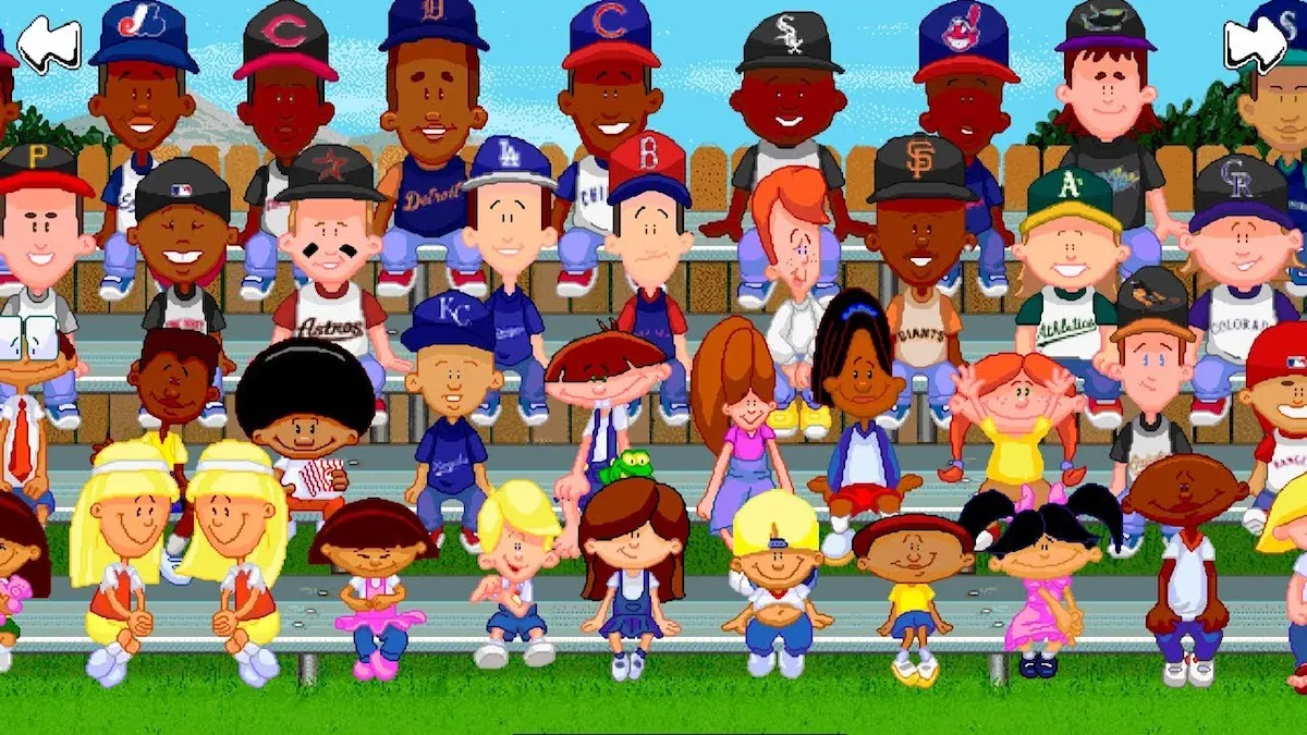 The Baseball Pros, The Generic Kids, The Custom Kids and The Backyard Kids of Backyard Baseball 2001
